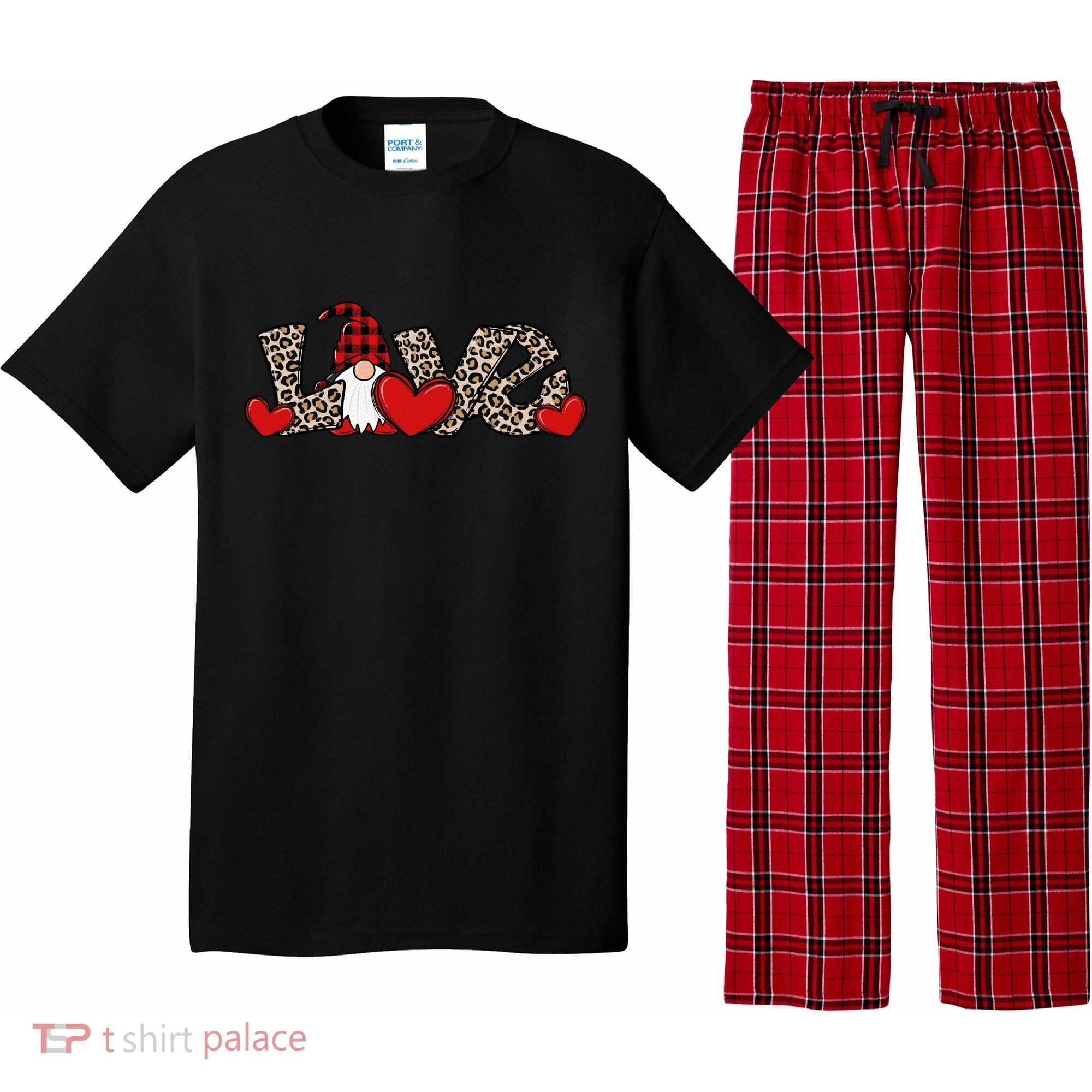 Cute Love Valentines Day Gnome Pajama Set