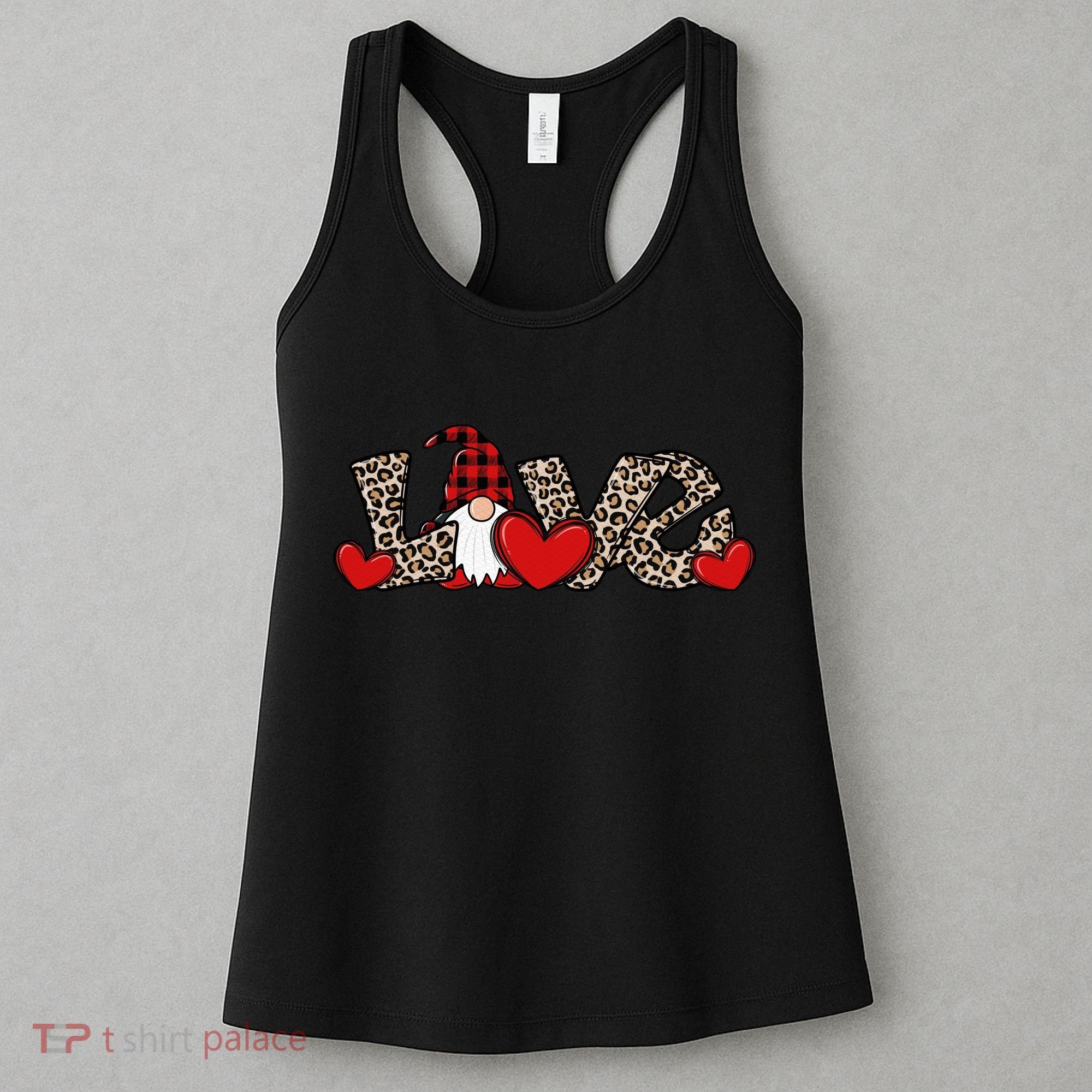 Cute Love Valentines Day Gnome Women's Tank Top
