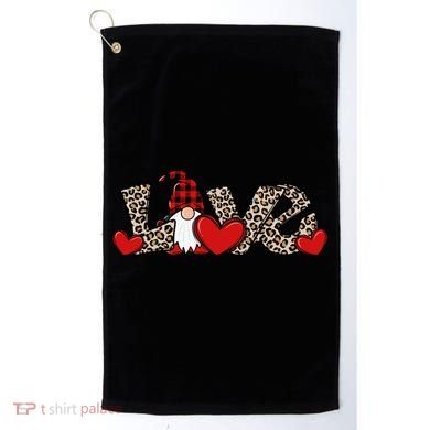 Cute Love Valentines Day Gnome Golf Towel