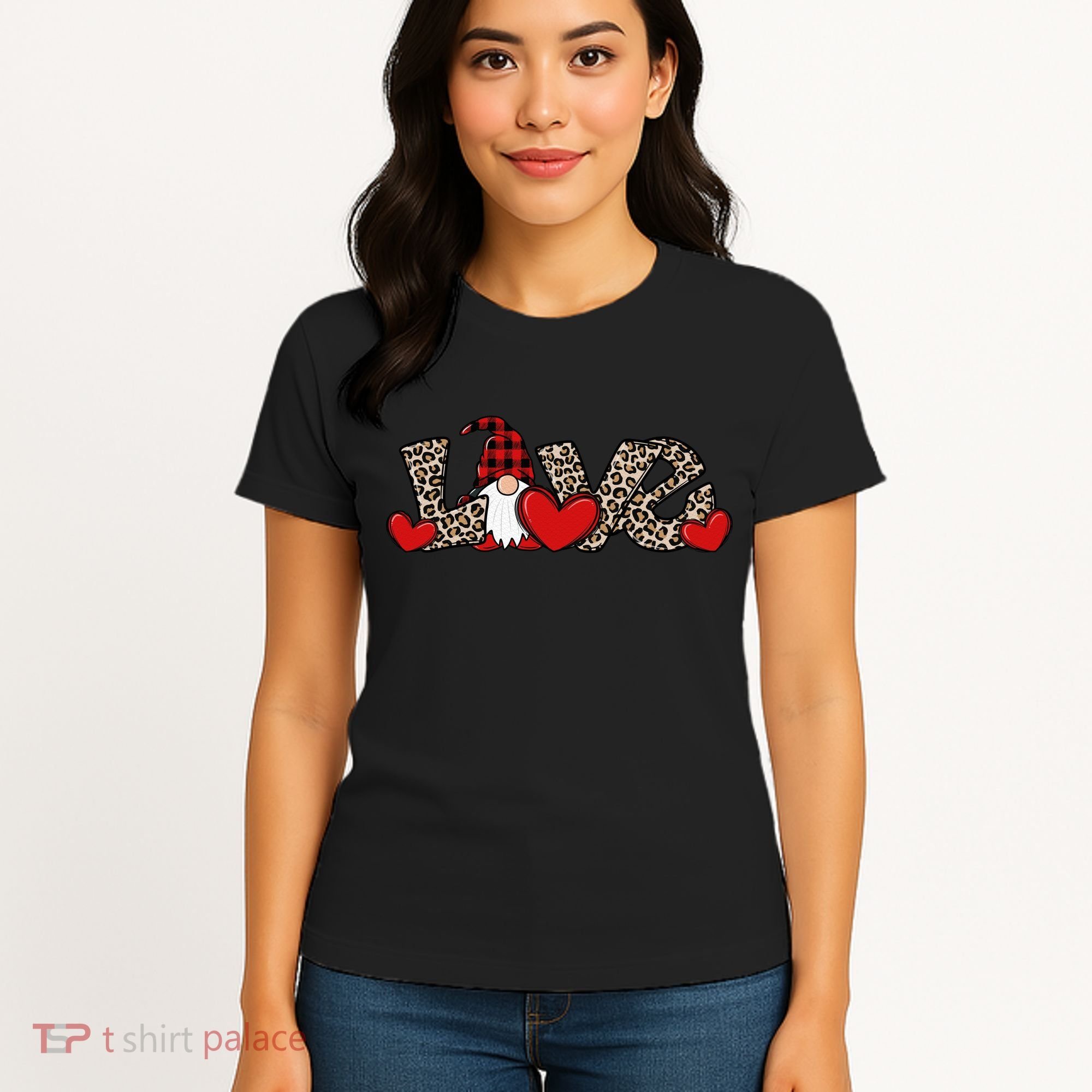 Cute Love Valentines Day Gnome Women's T-Shirt