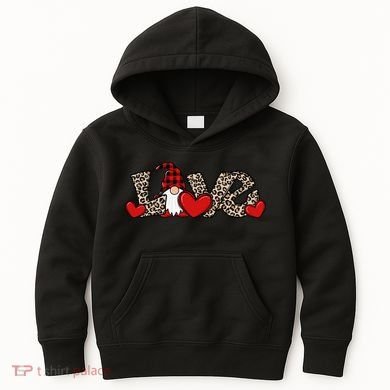 Cute Love Valentines Day Gnome Kids Hoodie