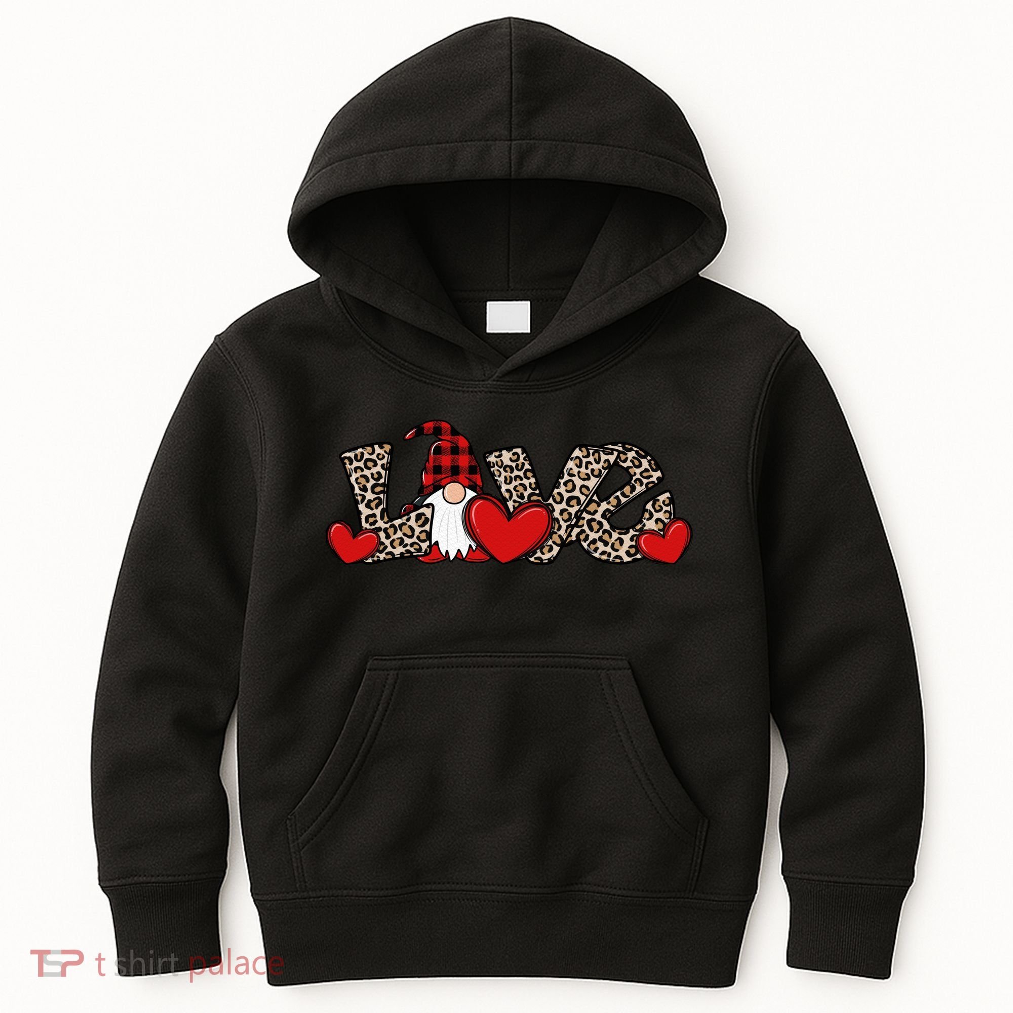 Cute Love Valentines Day Gnome Kids Hoodie