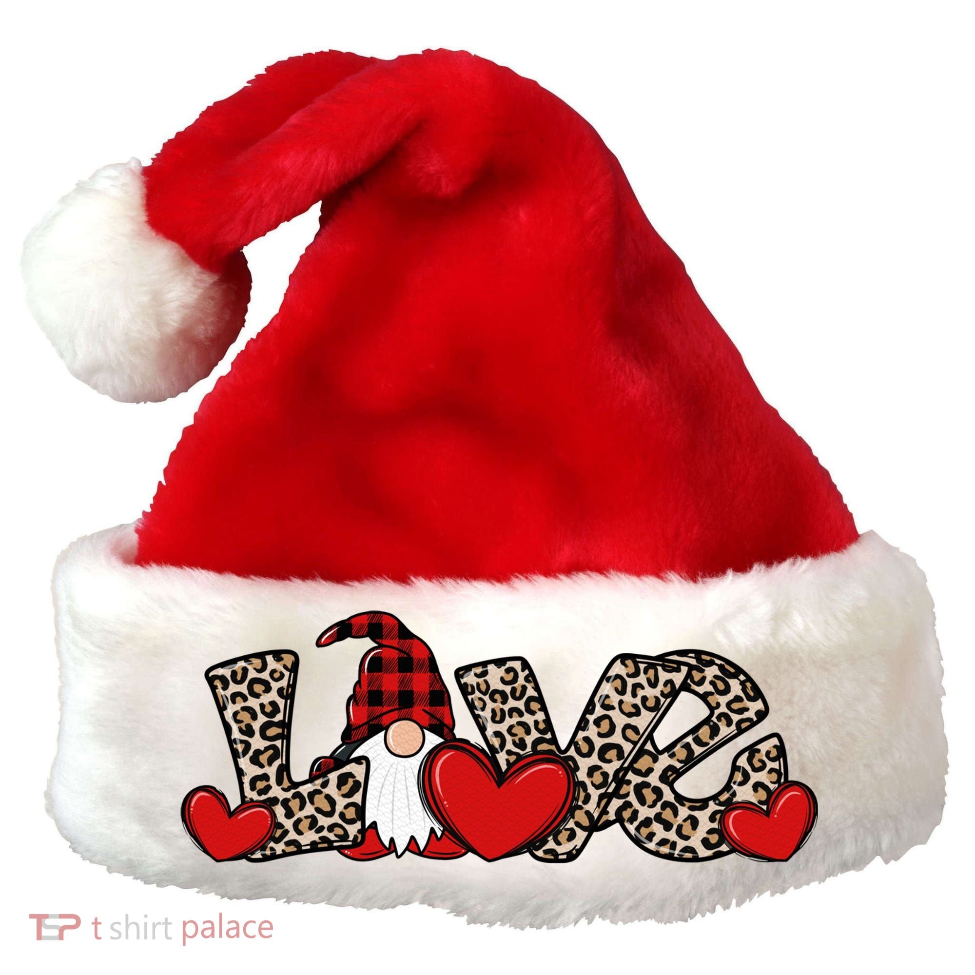 Cute Love Valentines Day Gnome Santa Hat