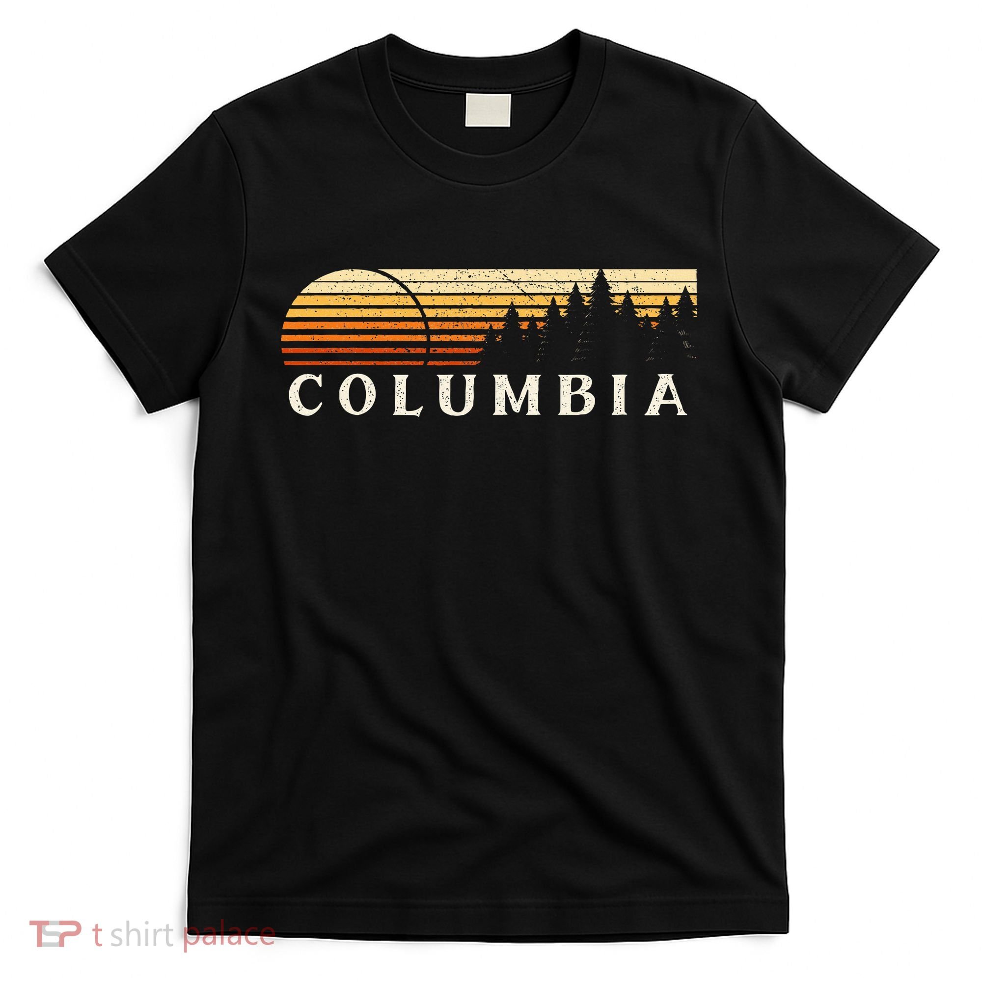 Columbia La Vintage Evergreen Sunset Eighties Retro T-Shirt