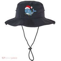 Christmas Lights Whale Wearing Xmas Hat Whale Lover Bucket Hat thumb 0