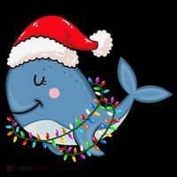 Christmas Lights Whale Wearing Xmas Hat Whale Lover Coffee Mug thumb 5