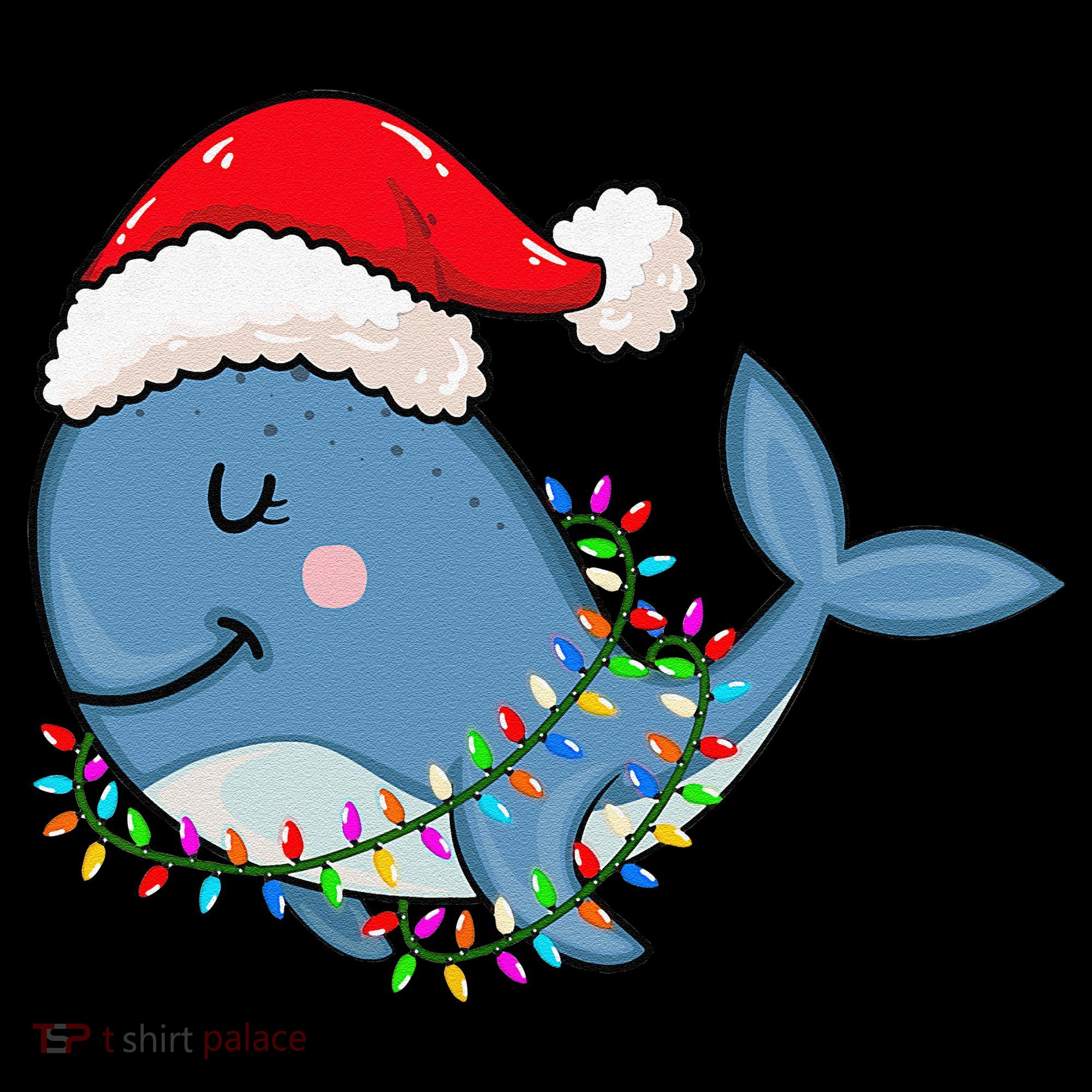 Christmas Lights Whale Wearing Xmas Hat Whale Lover Coffee Mug