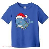 Christmas Lights Whale Wearing Xmas Hat Whale Lover Toddler T-Shirt thumb 0