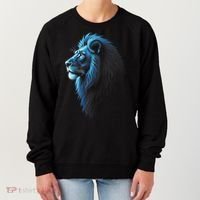 Cool Lion With Blue Eyes Lions Women's Sweatshirt thumb 0