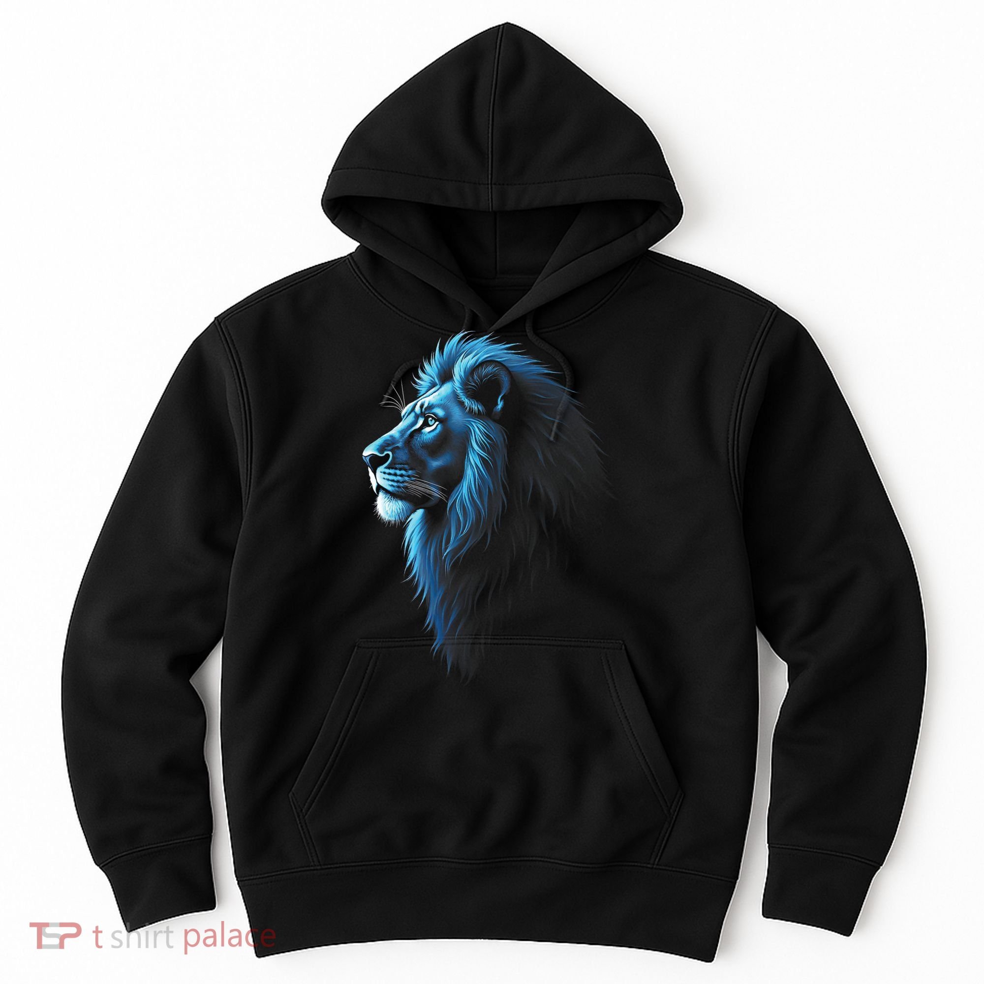 Cool Lion With Blue Eyes Lions Hoodie