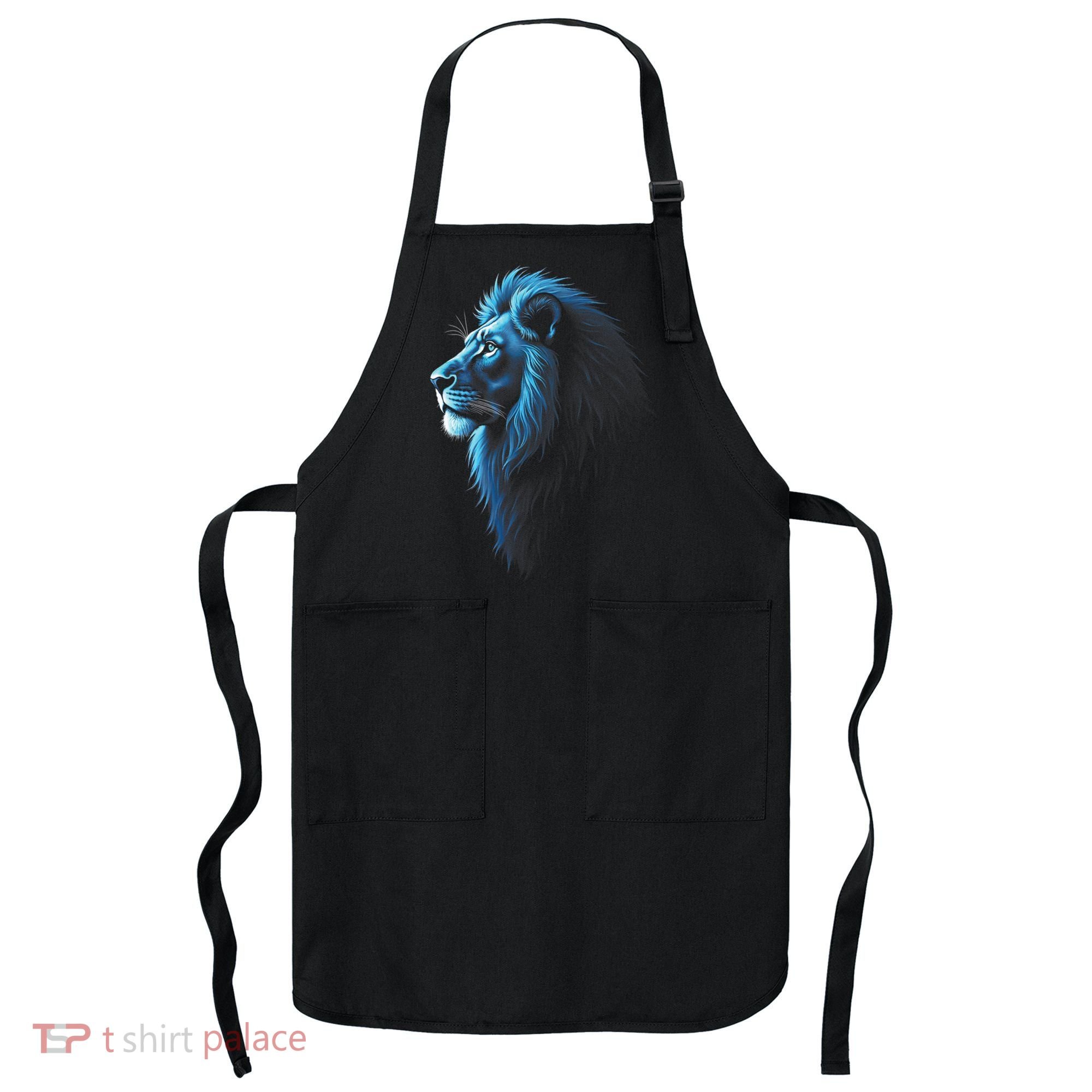 Cool Lion With Blue Eyes Lions Apron