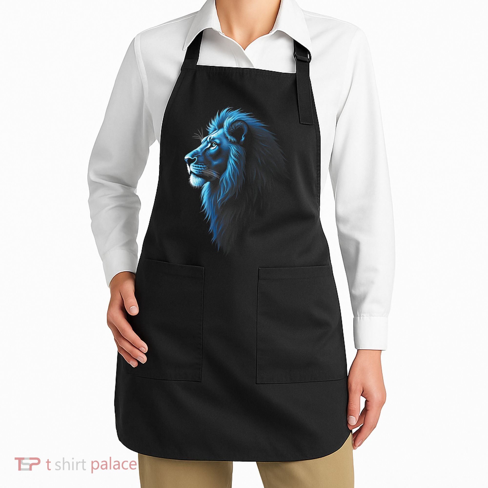 Cool Lion With Blue Eyes Lions Apron