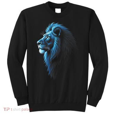 Cool Lion With Blue Eyes Lions Sweatshirt