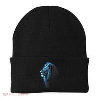 Cool Lion With Blue Eyes Lions Beanie thumb 0
