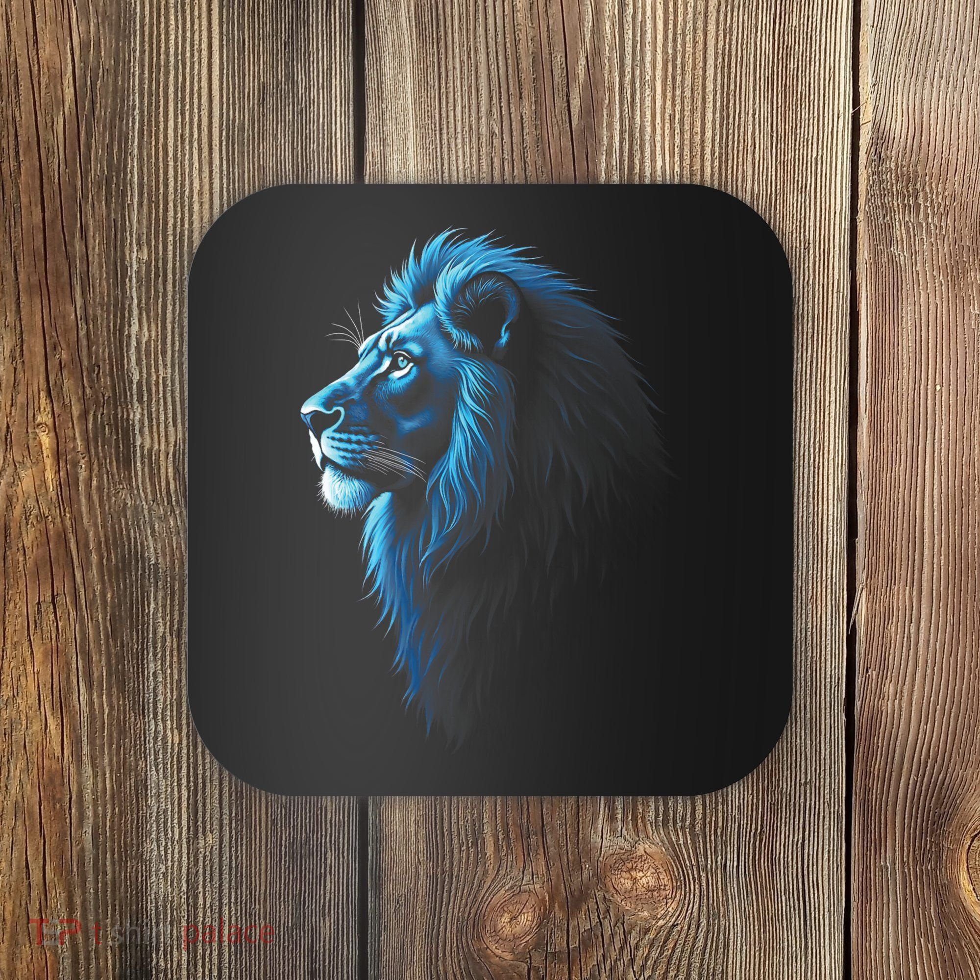 Cool Lion With Blue Eyes Lions Coaster