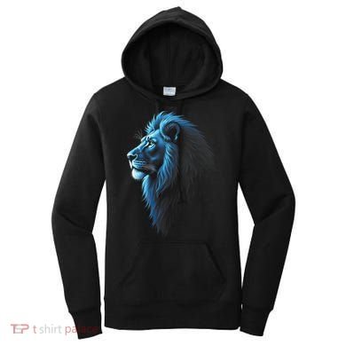 Cool Lion With Blue Eyes Lions Women's Hoodie