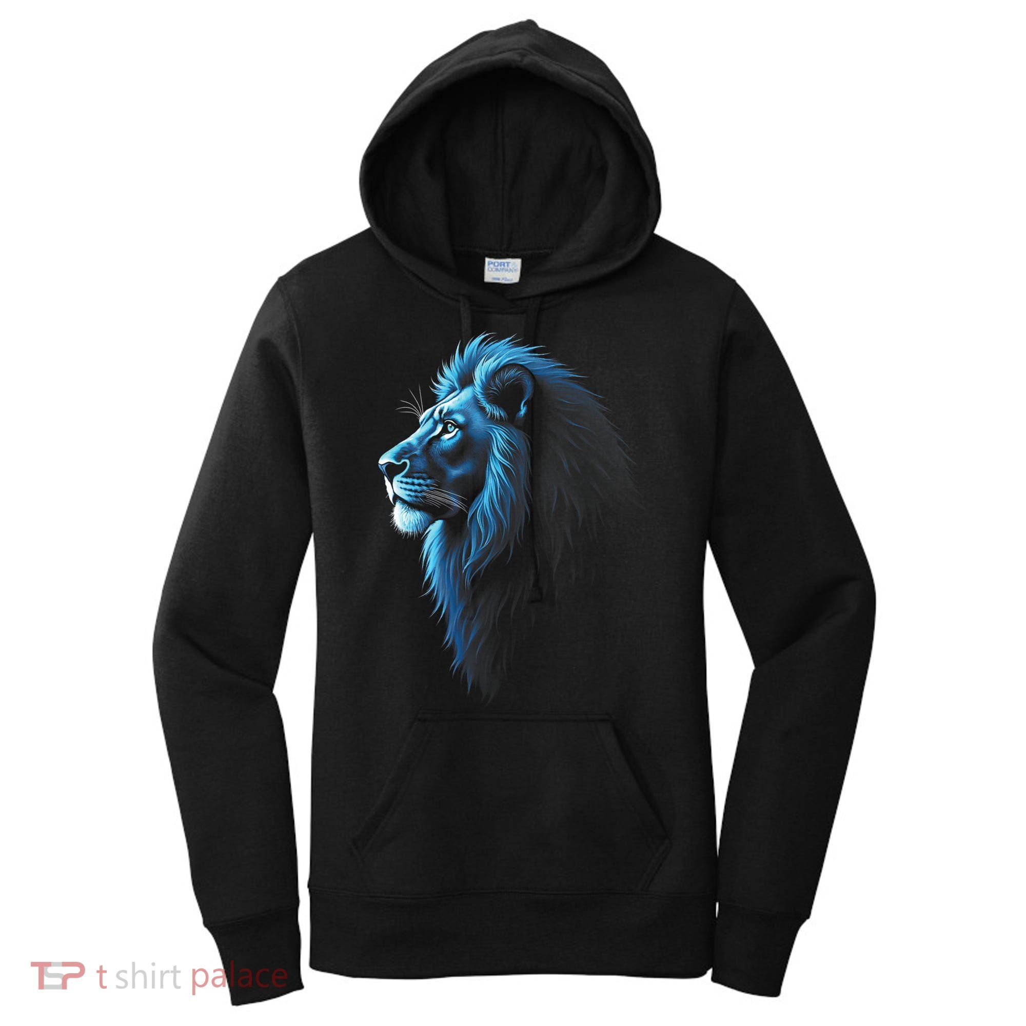 Cool Lion With Blue Eyes Lions Women's Hoodie