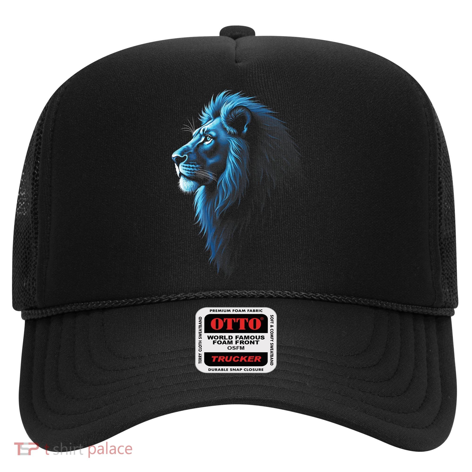 Cool Lion With Blue Eyes Lions Hat