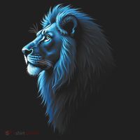 Cool Lion With Blue Eyes Lions Hat thumb 2