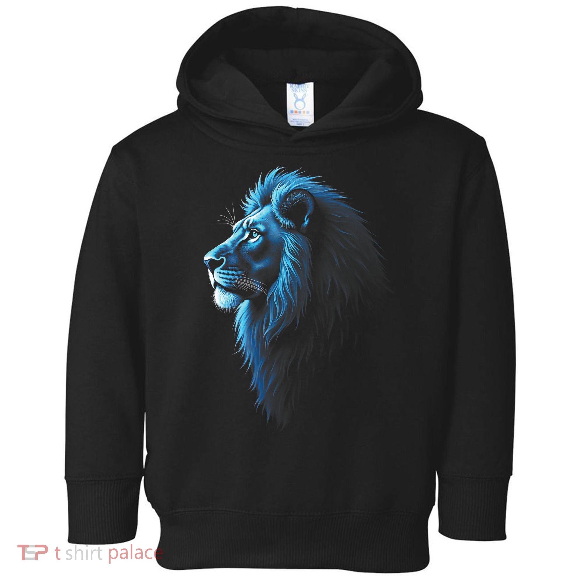 Cool Lion With Blue Eyes Lions Toddler Hoodie