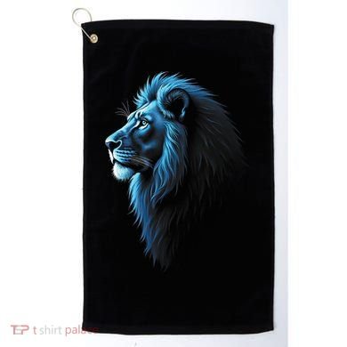 Cool Lion With Blue Eyes Lions Golf Towel