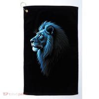 Cool Lion With Blue Eyes Lions Golf Towel thumb 0
