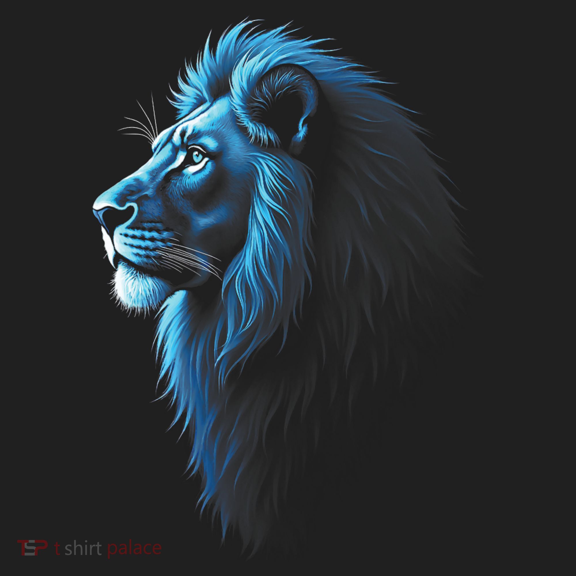 Cool Lion With Blue Eyes Lions Golf Towel