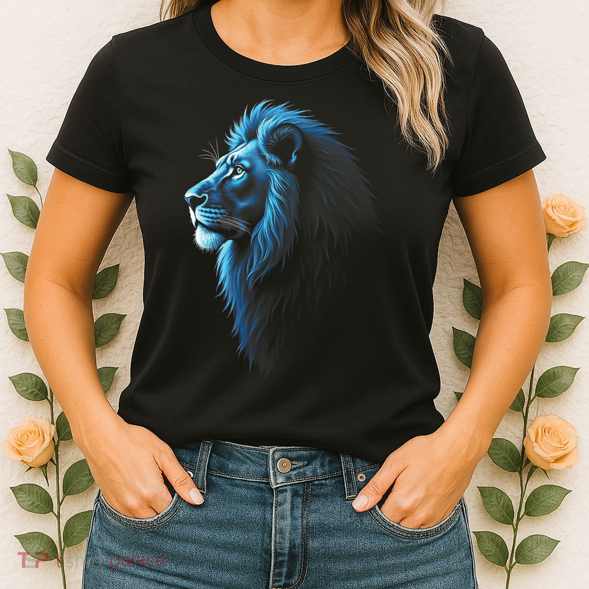 Cool Lion With Blue Eyes Lions Women's T-Shirt
