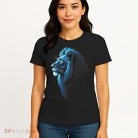 Cool Lion With Blue Eyes Lions Women's T-Shirt thumb 4
