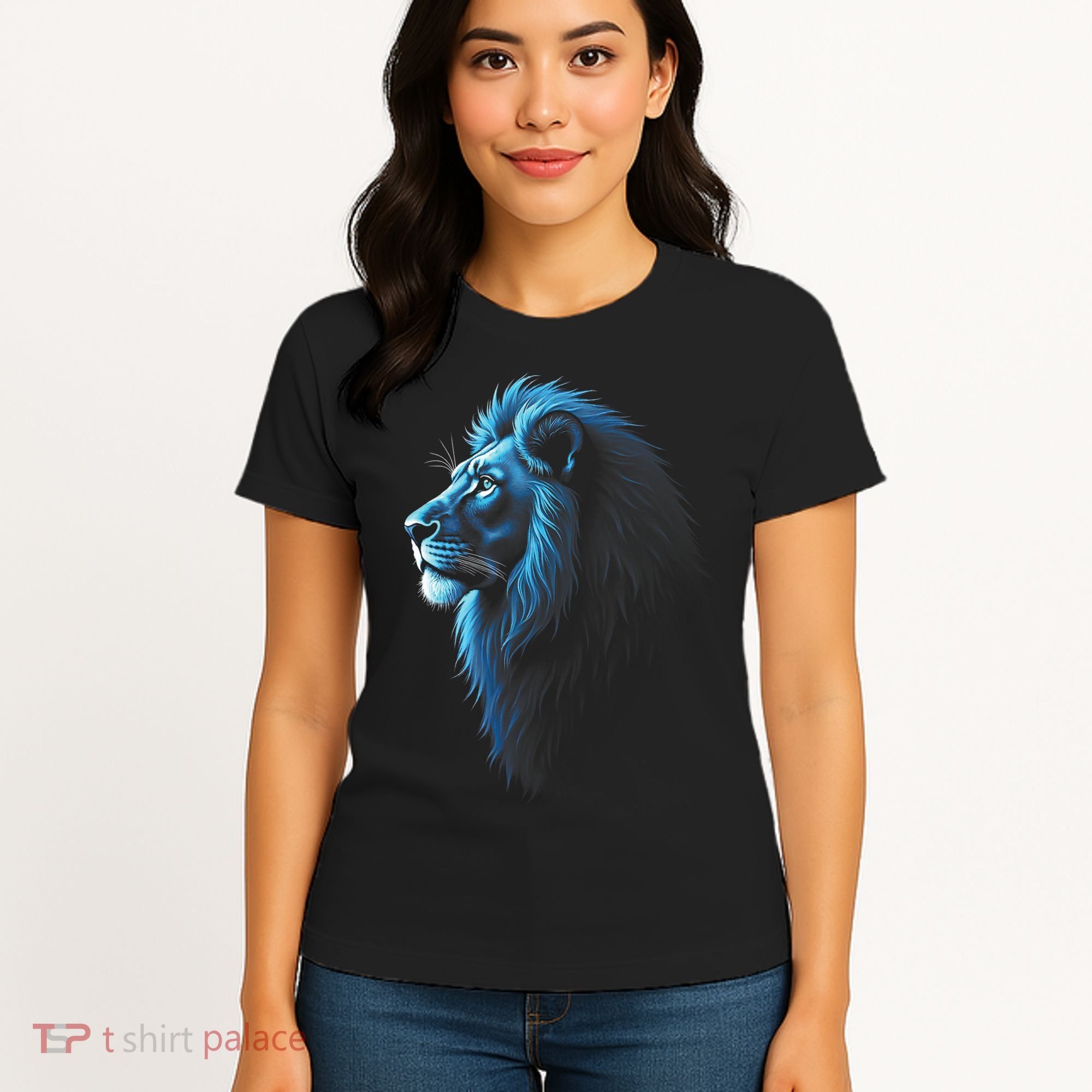 Cool Lion With Blue Eyes Lions Women's T-Shirt