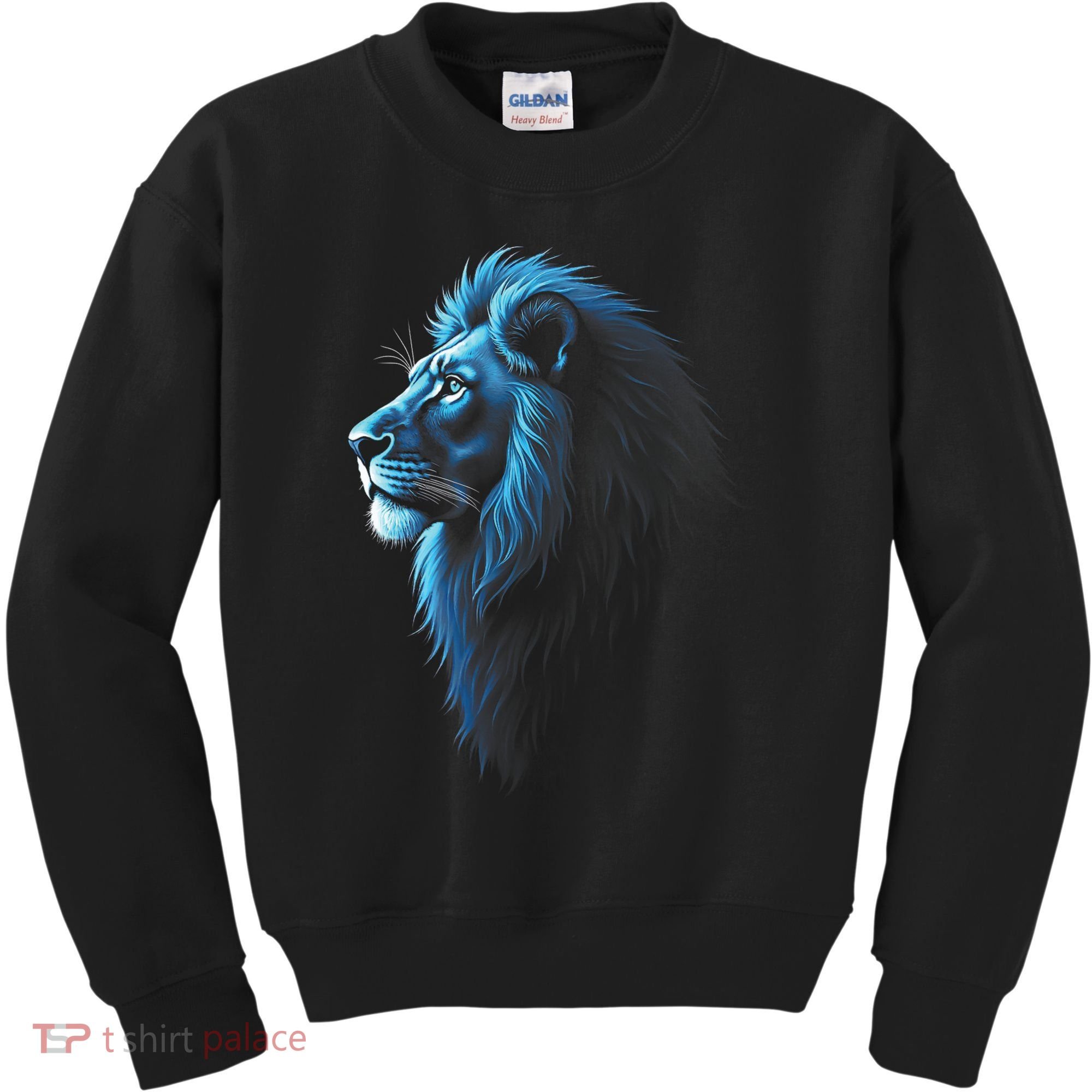 Cool Lion With Blue Eyes Lions Kids Sweatshirt