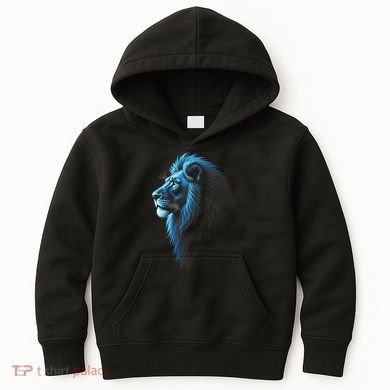 Cool Lion With Blue Eyes Lions Kids Hoodie