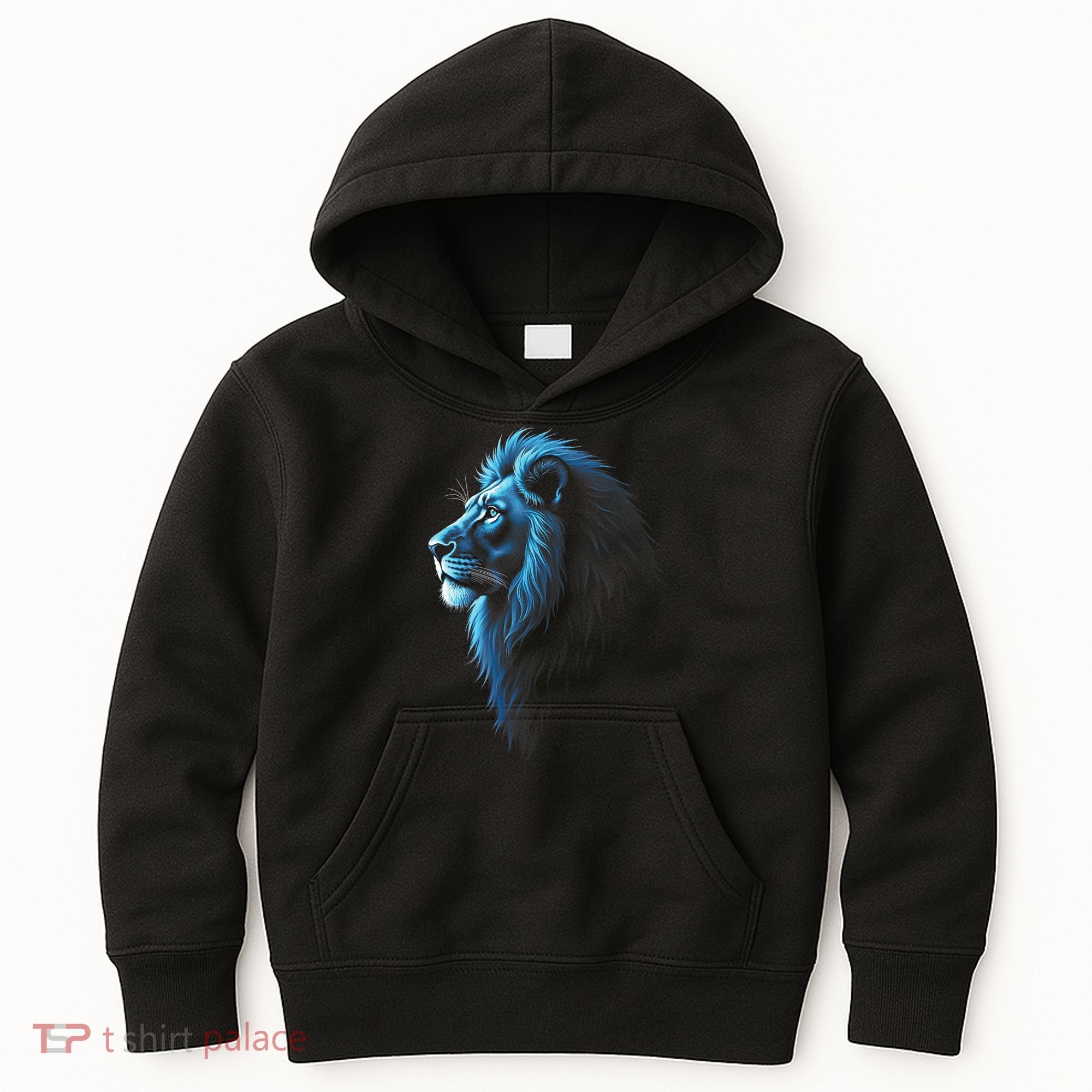 Cool Lion With Blue Eyes Lions Kids Hoodie