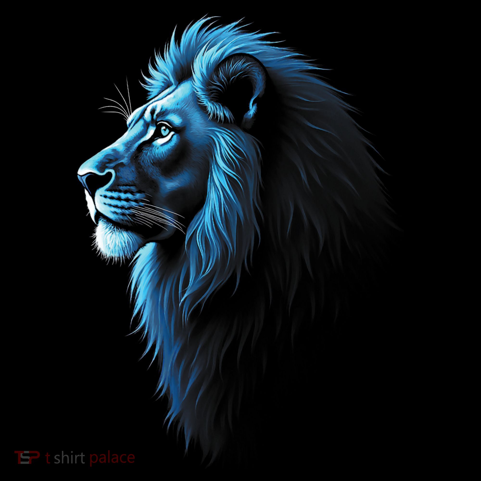 Cool Lion With Blue Eyes Lions Kids Hoodie