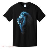 Cool Lion With Blue Eyes Lions Kids T-Shirt thumb 0