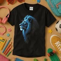 Cool Lion With Blue Eyes Lions Kids T-Shirt thumb 3