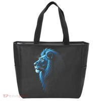 Cool Lion With Blue Eyes Lions Tote Bag thumb 0