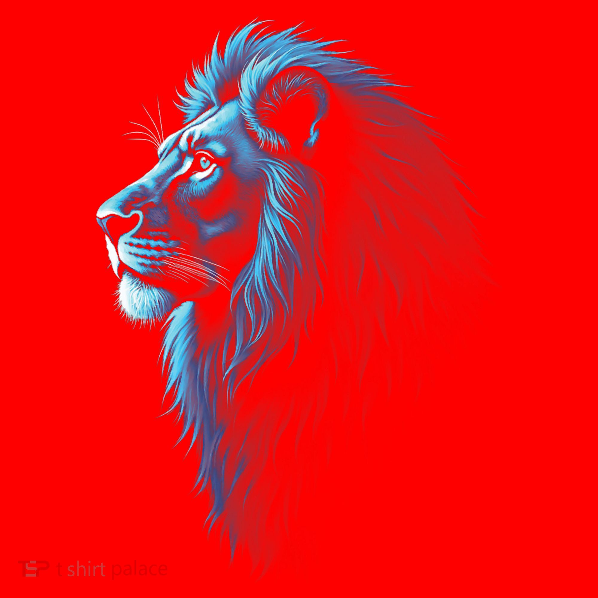Cool Lion With Blue Eyes Lions Santa Hat