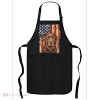 Chocolate Lab With USA Flag Gift  Apron thumb 0
