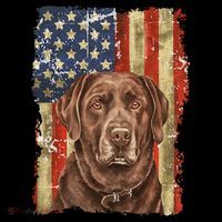 Chocolate Lab With USA Flag Gift  Baby Bodysuit thumb 2