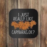 Capybara Lover Women Cute Capybara Coaster thumb 0