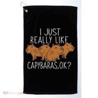 Capybara Lover Women Cute Capybara Golf Towel thumb 0