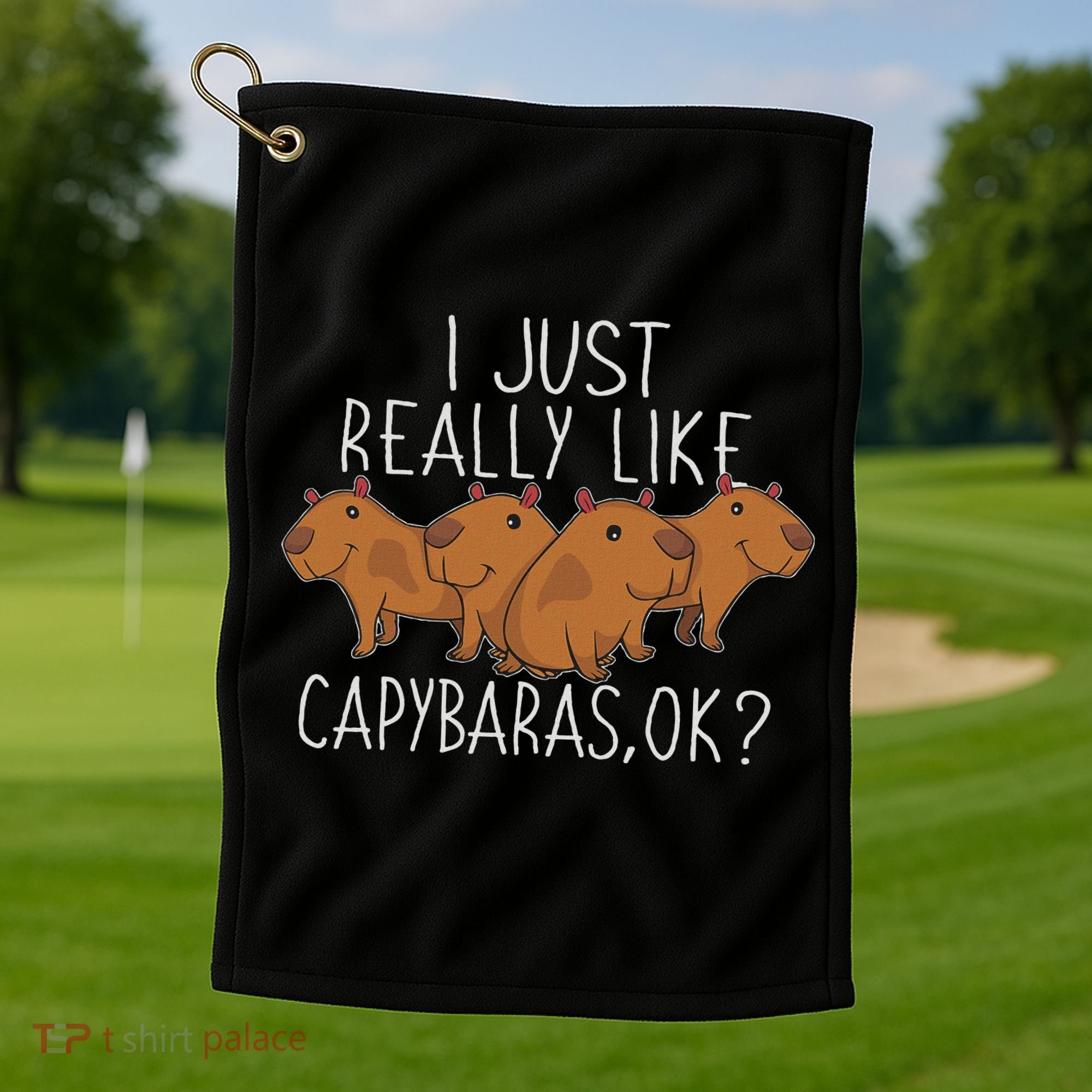 Capybara Lover Women Cute Capybara Golf Towel