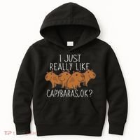 Capybara Lover Women Cute Capybara Kids Hoodie thumb 0
