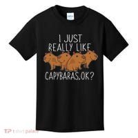 Capybara Lover Women Cute Capybara Kids T-Shirt thumb 0