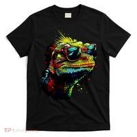 Colorful Lizard With Sunglasses T-Shirt thumb 0