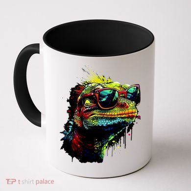 Colorful Lizard With Sunglasses Coffee Mug