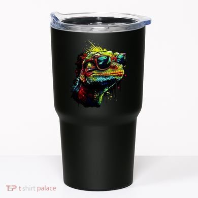 Colorful Lizard With Sunglasses Tumbler