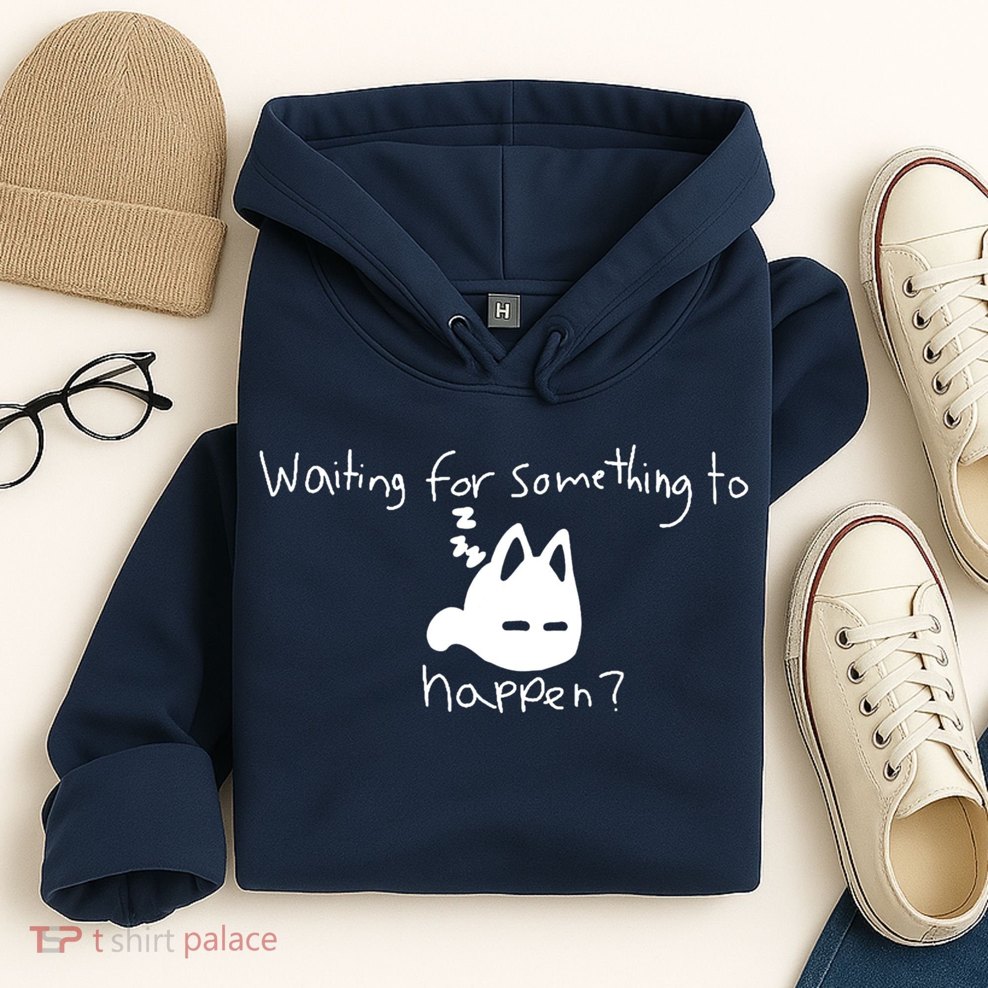 Cat Lover Waiting For Something To Happen Omori Cat Inspired Hoodie