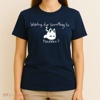 Cat Lover Waiting For Something To Happen Omori Cat Inspired T-Shirt thumb 4